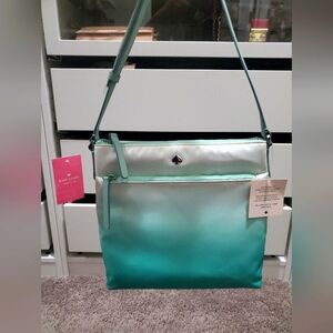 NWT Kate Spade Jade Degrade Ombre crossbody bag in Fiji green